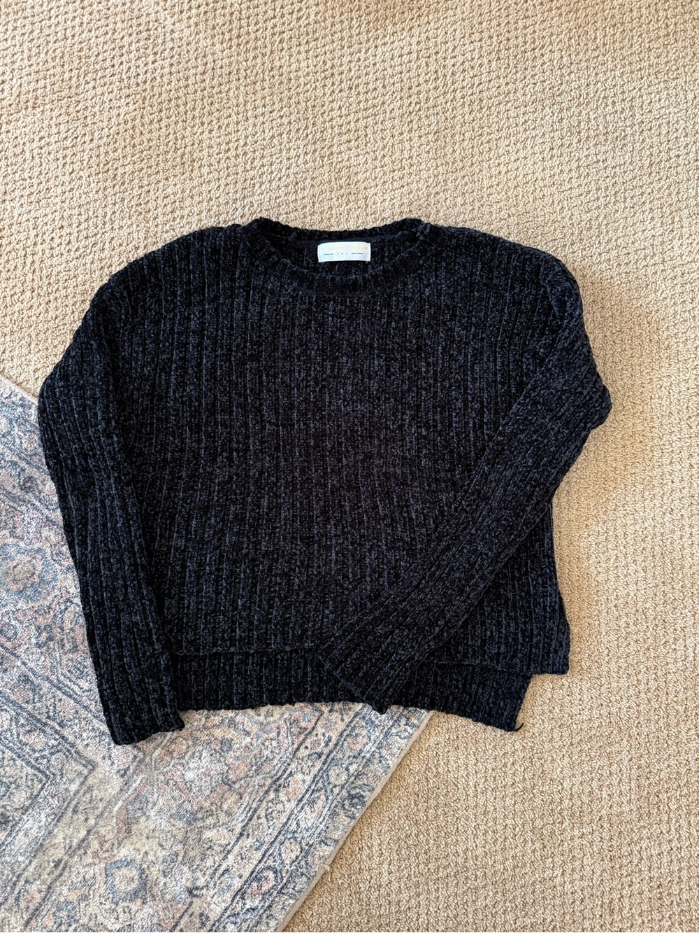 Dry Goods Classic Black Ribbed Crewneck Sweater - Women